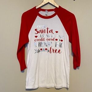 Bella Canvas Red and White Long Sleeve Tee